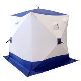 PF-TW-04 Палатка зимняя куб СЛЕДОПЫТ 1,8 х1,8 м, Oxford 240D PU 1000, 3-местная ,цв. бело-синий
