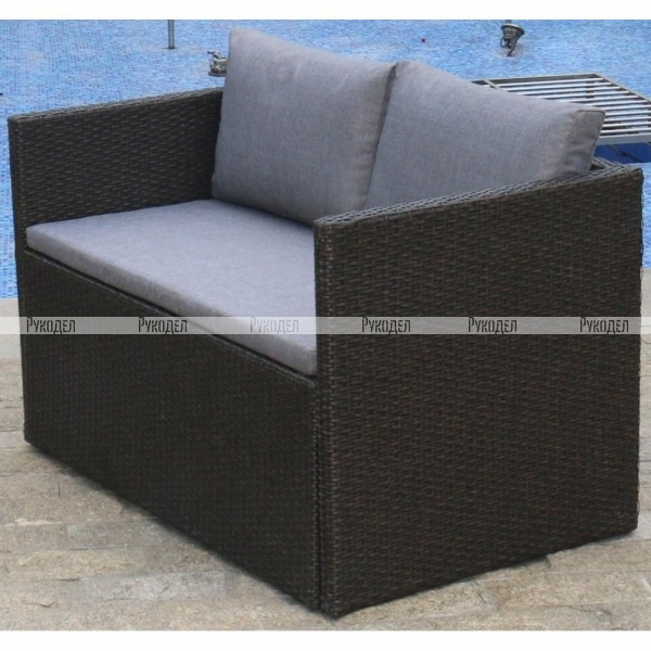 Плетеный диван-трансформер Afina S330A-W63 Brown