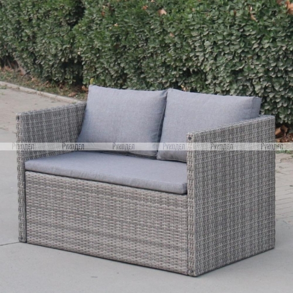 Плетеный диван-трансформер Afina S330G-W78 Grey