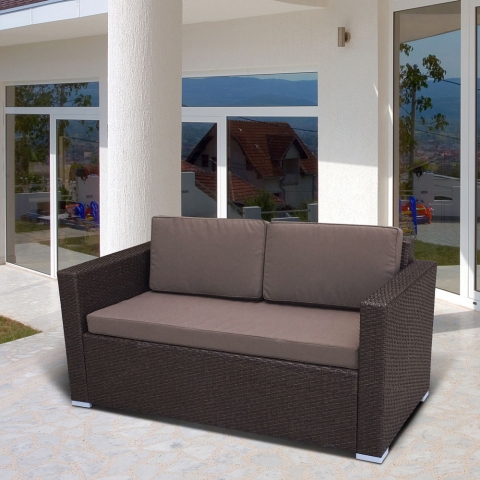 products/Плетеный диван из искусственного ротанга Afina S52A-W53 Brown