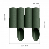 Садовый бордюр 4 элемента Cellfast STANDARD пластиковый зеленый, арт. 34-042