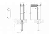 Смеситель для умывальника высокий Bravat Gina F165104C-A-ENG