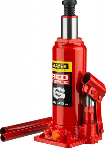 products/STAYER RED FORCE 6т 216-413мм домкрат бутылочный гидравлический арт.43160-6_z01