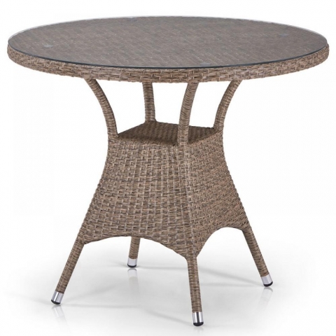 products/Плетеный стол из искусственного ротанга Afina T197AT-W56-D90 Light Brown