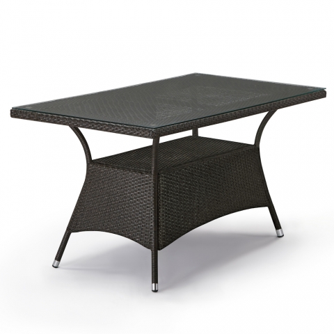 products/Плетеный стол из искусственного ротанга Afina T198A-W53-140x80 Brown