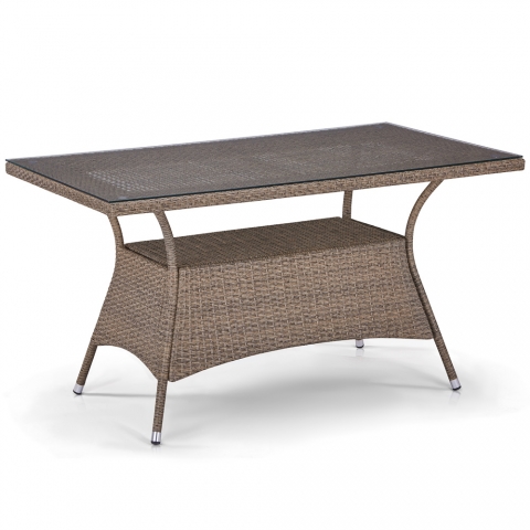 products/Плетеный стол из искусственного ротанга Afina T198B-W56-140x80 Light brown