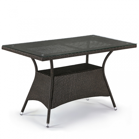 products/Плетеный стол из искусственного ротанга Afina T198D-W53-130x70 Brown