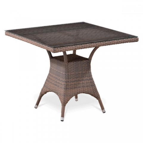 products/Плетеный стол из искусственного ротанга Afina T220BG-W1289-90x90 Pale