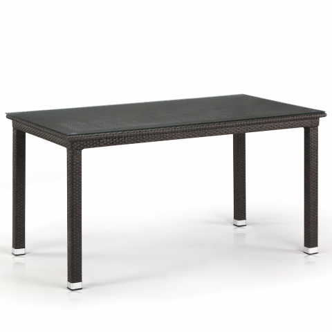 products/Плетеный стол из искусственного ротанга Afina T256A-W53-140x80 Brown