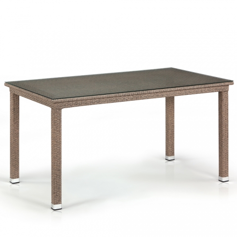 products/Плетеный стол из искусственного ротанга Afina T256B-W56-140x80 Light Brown