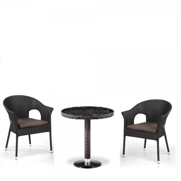Кофейны комплект плетеной мебели Afina T601/Y79A-W53 Brown (2+1)