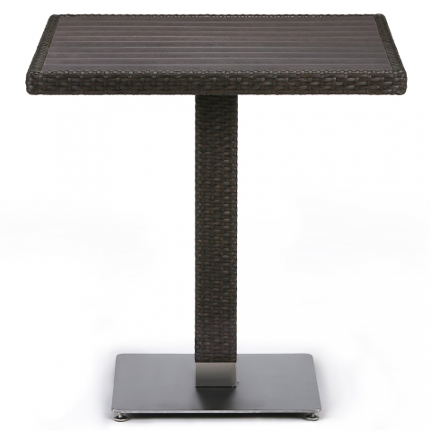 products/Плетеный стол из искусственного ротанга Afina T607D-W53-70x70 Brown
