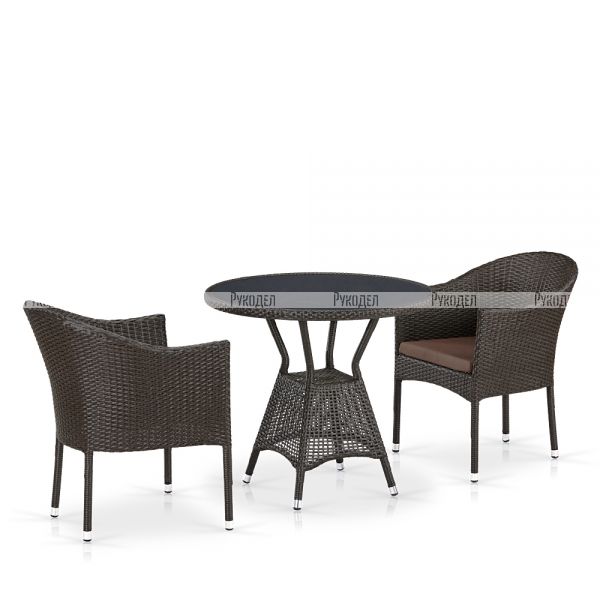 Комплект плетеной мебели Afina T707ANS/Y350-W53 2Pcs Brown