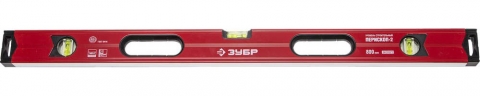 products/Уровень ЗУБР "ЭКСПЕРТ" "УСП - 2" 34587-080 коробчатый усилен, 2 фрезерован баз поверхности, 3 ампулы, крашенный, с ручками, 80 см