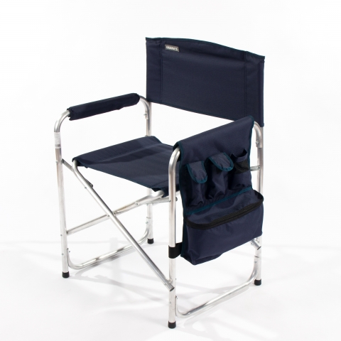 products/Кресло складное "СЛЕДОПЫТ" 585х450х825 мм, с карманом на подлокотнике, алюминий, синий, PF-FOR-SK10