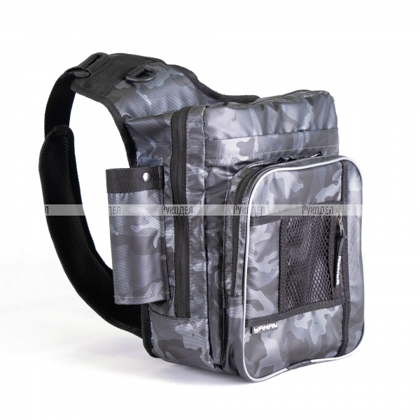 Сумка рыболовная "Yaman" Fishing Shoulder Bag, 40х43х10 см, цв. серый камуфляж/4/, Y-FSB-01