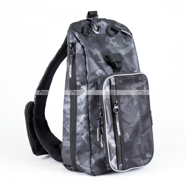 Сумка-рюкзак рыболовная "Yaman" Sling Shoulder Bag, 44х24х17 см, цв. серый камуфляж /5/, Y-SSB-01