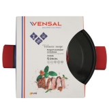 Сотейник с крышкой Vensal Velours rouge кованый 24см, арт. VS1026