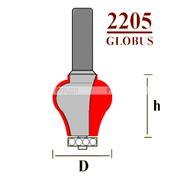 Фреза Globus 2205 D35 (12) кромочная фигурная