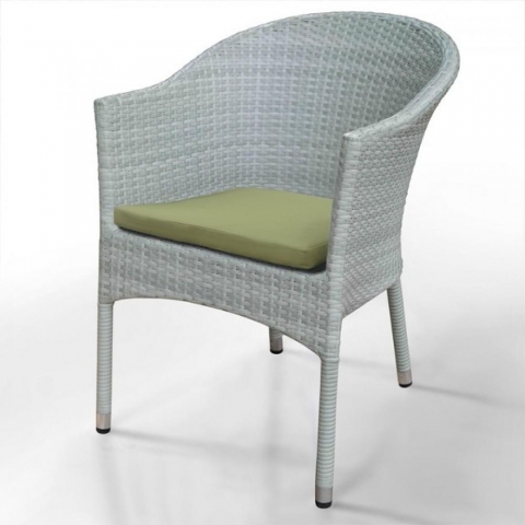 products/Плетеное кресло из искусственного ротанга Afina WS2907W White