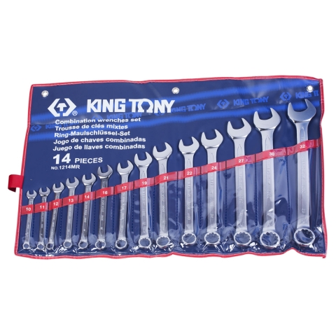 products/Набор комбинированных ключей, 10-32 мм, 14 предметов KING TONY 1214MR