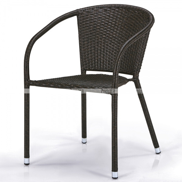 Плетеное кресло из искусственного ротанга Afina Y137C-W53 Brown