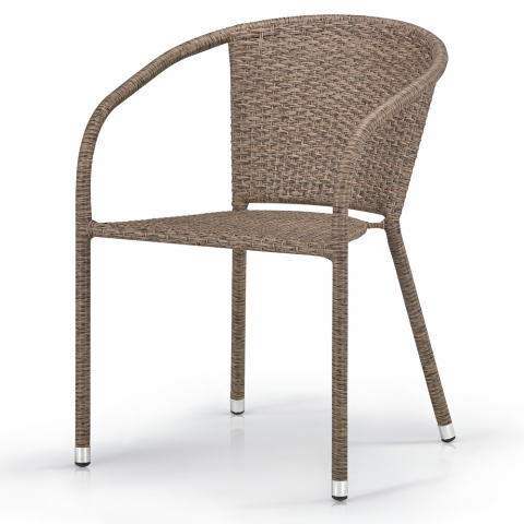 products/Плетеное кресло из искусственного ротанга Y137C-W56 Light brown Afina