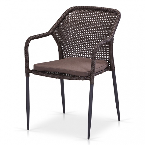 products/Плетеный стул Afina Y35B-W2390 Brown с подушкой