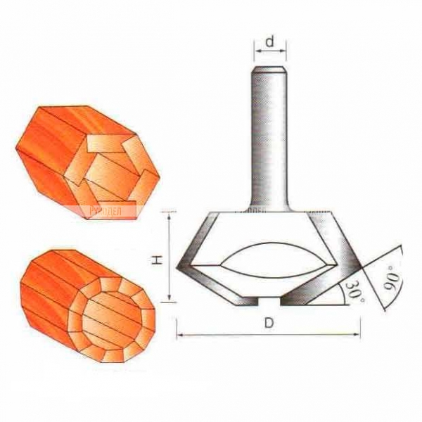 Фреза Globus 2516 d68 (12) кромочная конусная